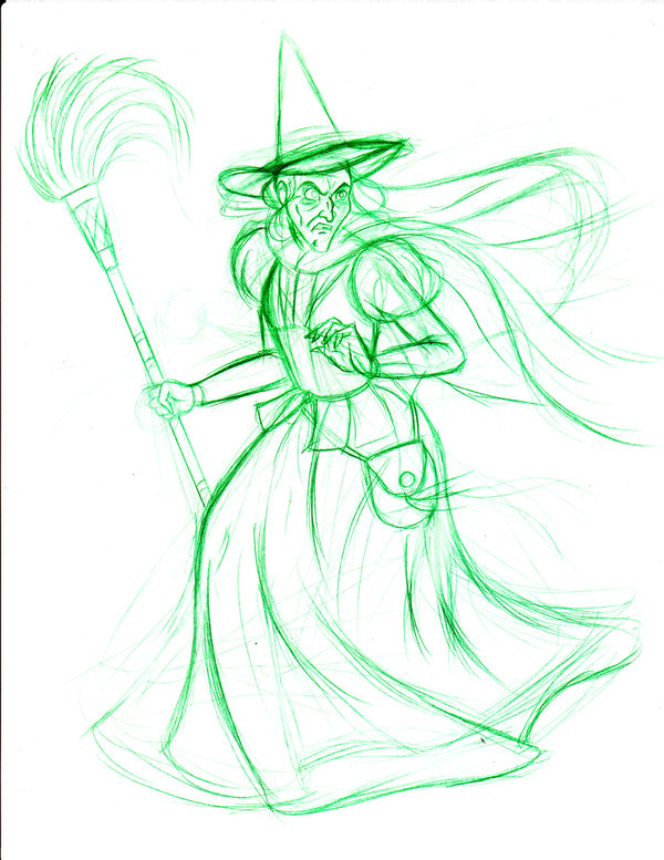600x777 The Wicked Witch Sketch By Disneyfan 01
