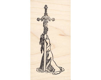 340x270 Sword Rubber Stamp Etsy