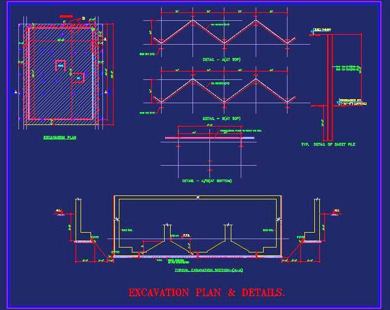 784x625 Excavation Plan With Details Plan N Design