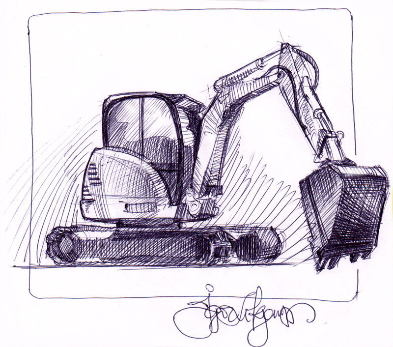 800x706 Excavator Sketch