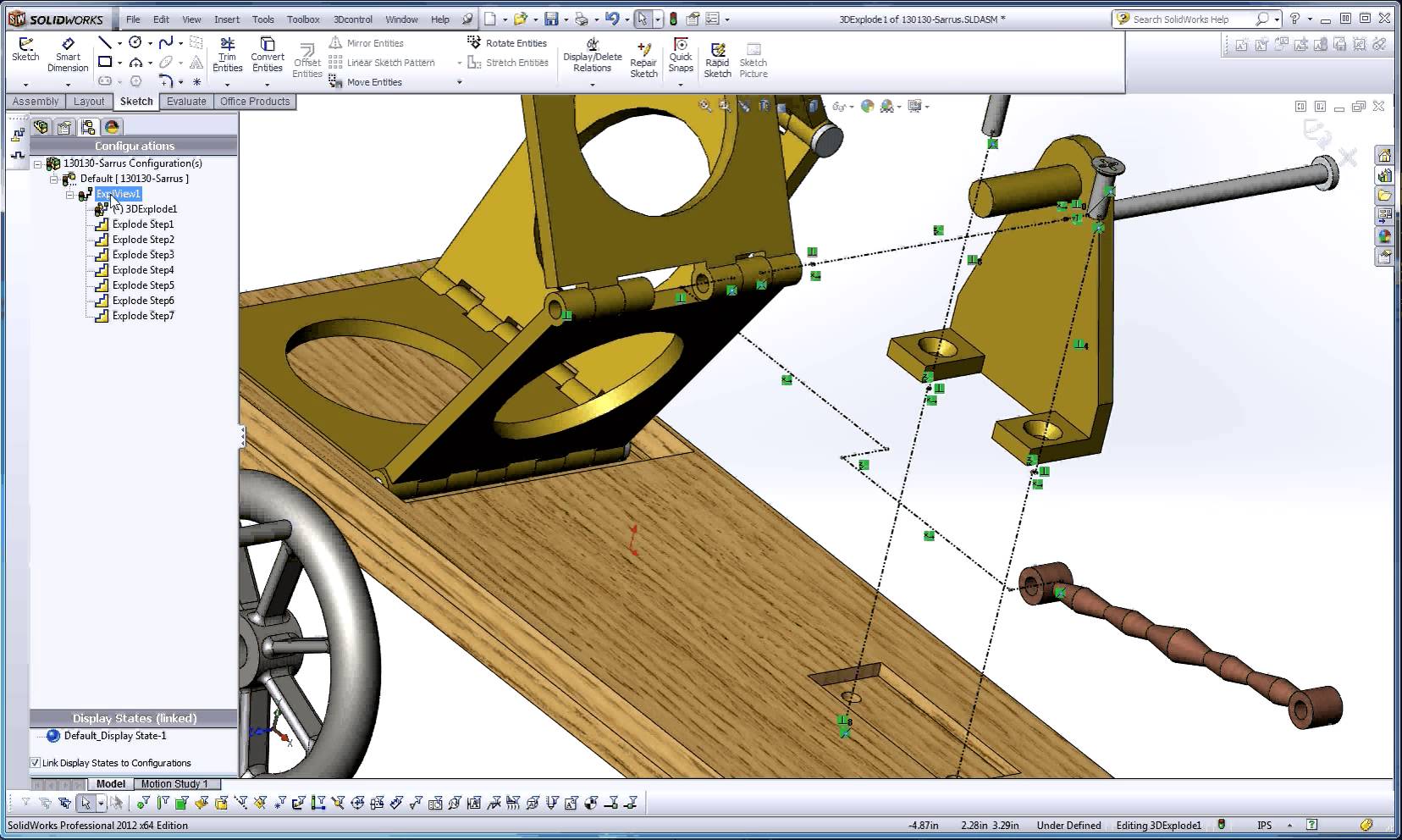 1656x992 Solidworks, Basic Assembly Techniques, Part 4, Exploded View