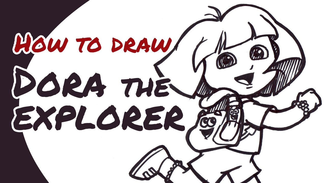 1280x720 How To Draw Dora The Explorer (With Backpack Amp Map) Drawing