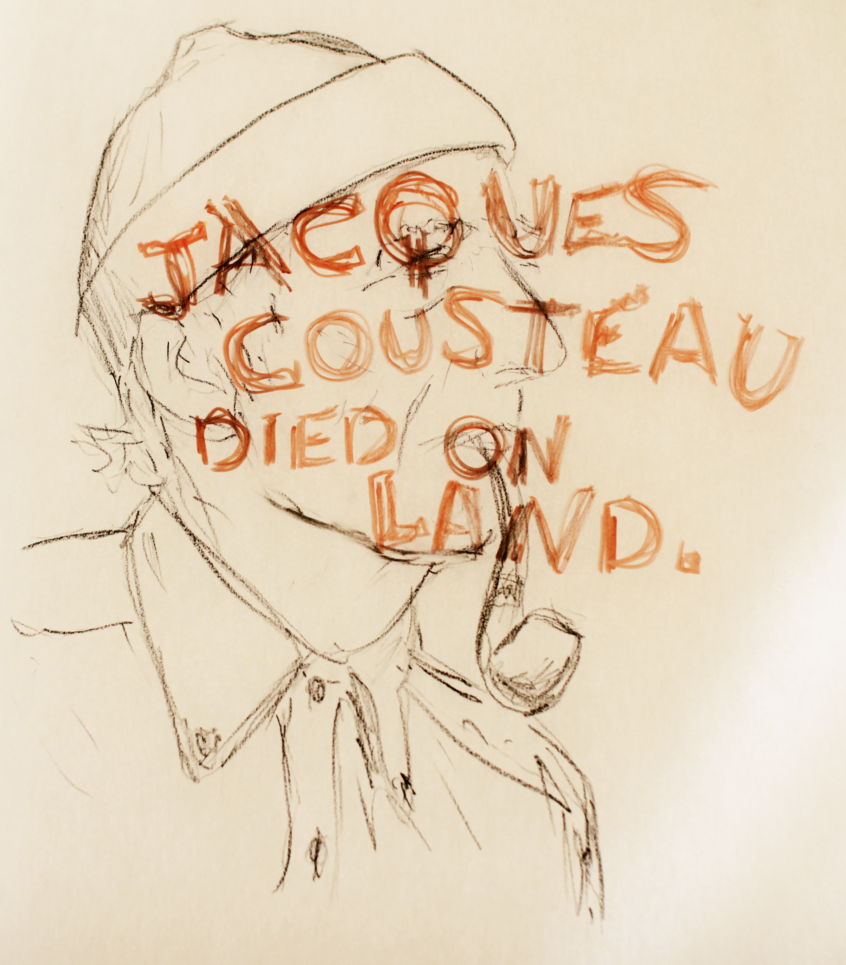 2752x3136 Drawing Of Jacques Cousteau, Famous Sea Explorer Current Work