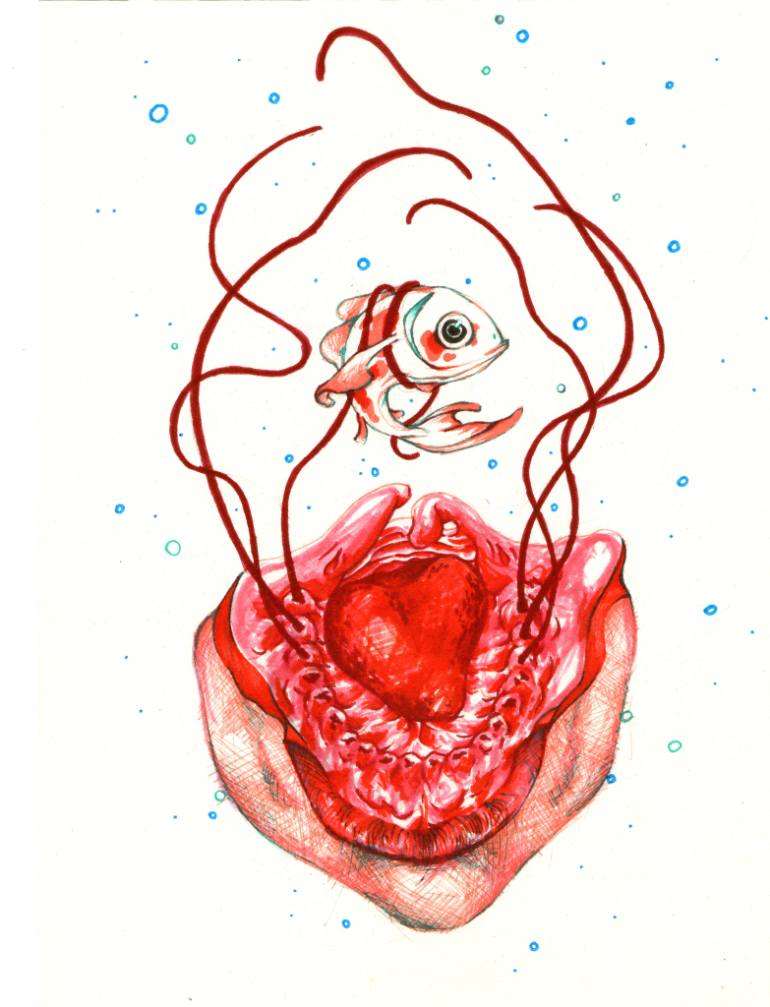 770x1007 Saatchi Art Explosive Cavities Drawing By Triantafylia Vassou