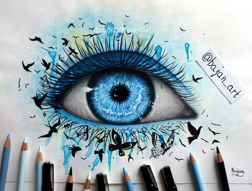 1024x779 Freedom Eye Drawing By Bajan Art
