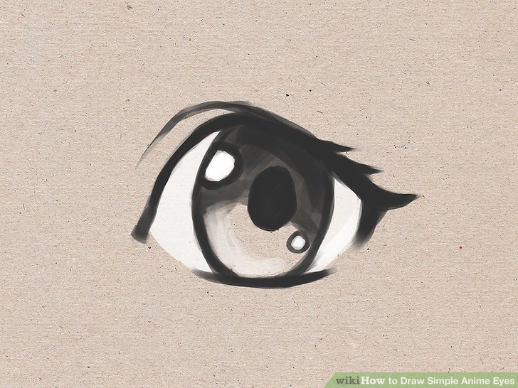728x546 How To Draw Simple Anime Eyes 5 Steps (With Pictures)