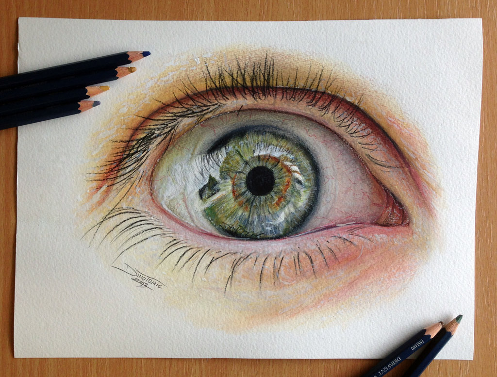1024x777 Eye Color Pencil Drawing By Atomiccircus
