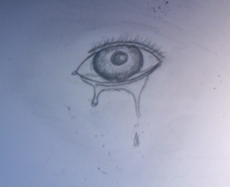 453x368 Crying Eye Sketch By Blacksoulhero