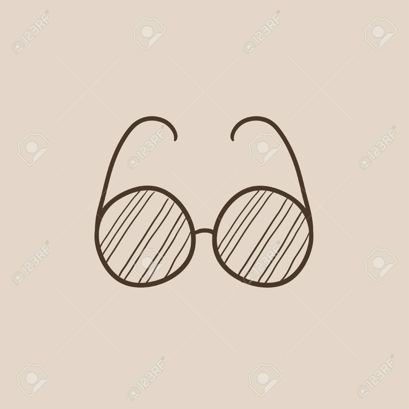 1300x1300 Eyeglasses Sketch Icon For Web, Mobile And Infographics. Hand