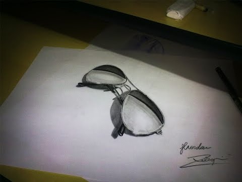 480x360 How To Draw Amazing 3d Eyeglasses By Nirav