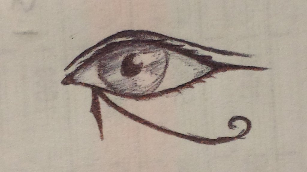 1024x576 Realistic' Eye Of Horus Sketch By Animefanlee