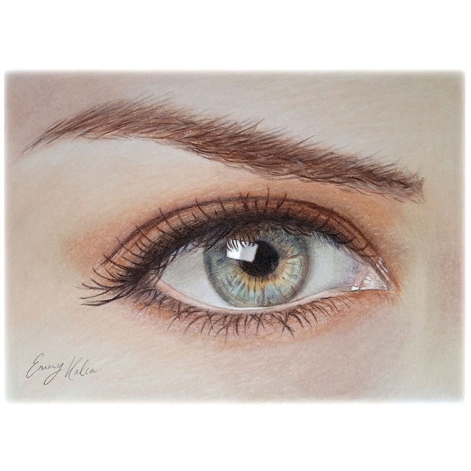 920x920 Eye Close Up Drawing, An Art Print By Emmy Kalia