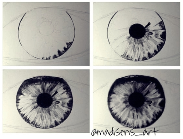 600x456 How To Draw An Eye (Step By Step Pictures Guides)