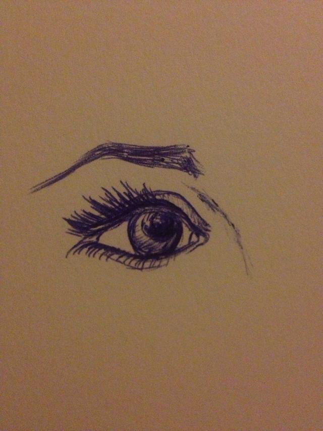 640x853 How To Draw A Realistic Eye And Eyebrow In Pen