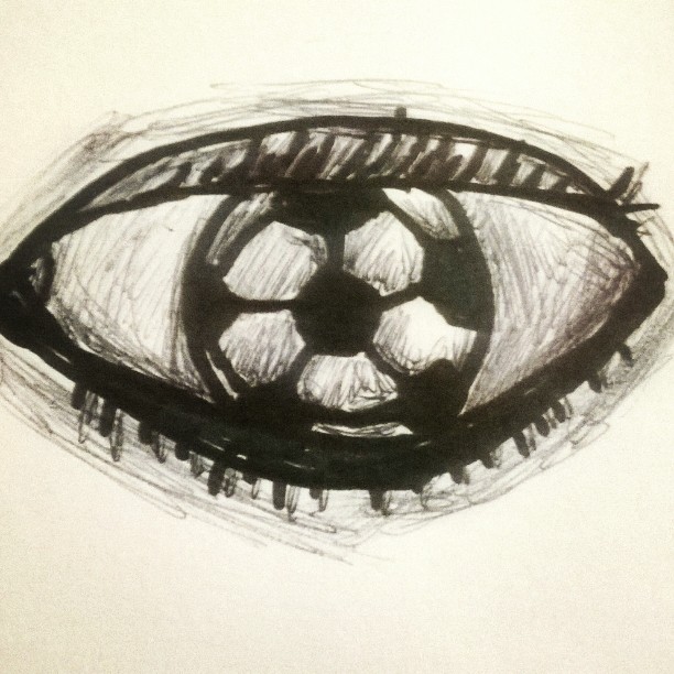 612x612 Bloody Eyeball Drawing