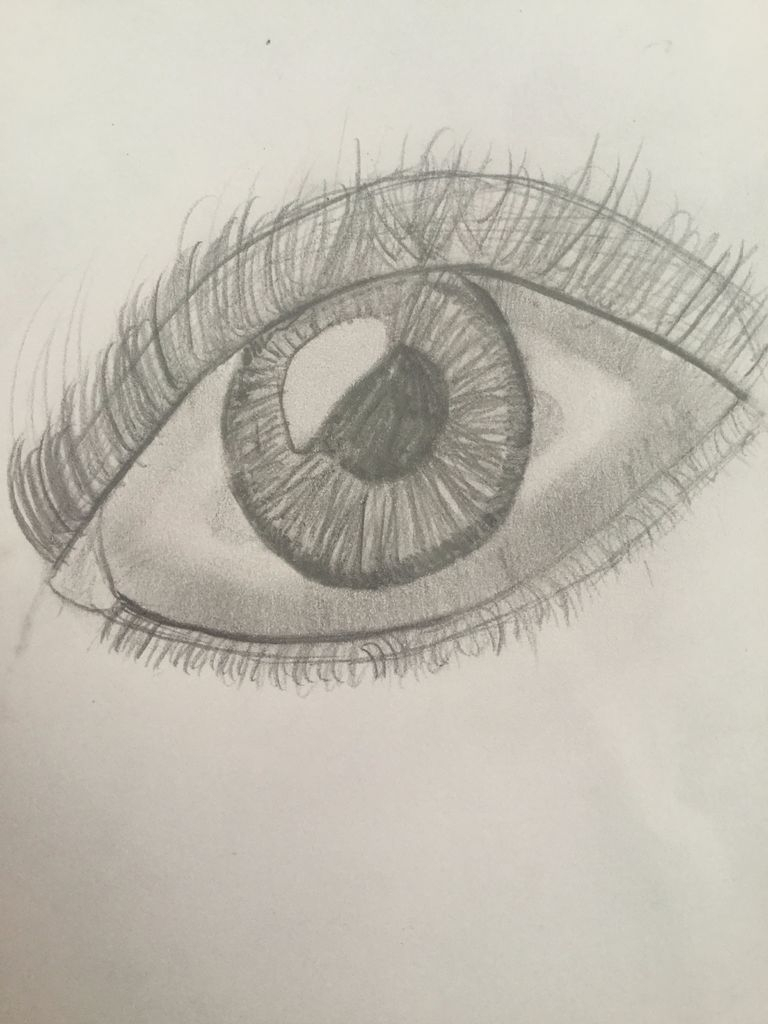 768x1024 Drawing Of An Eyeball