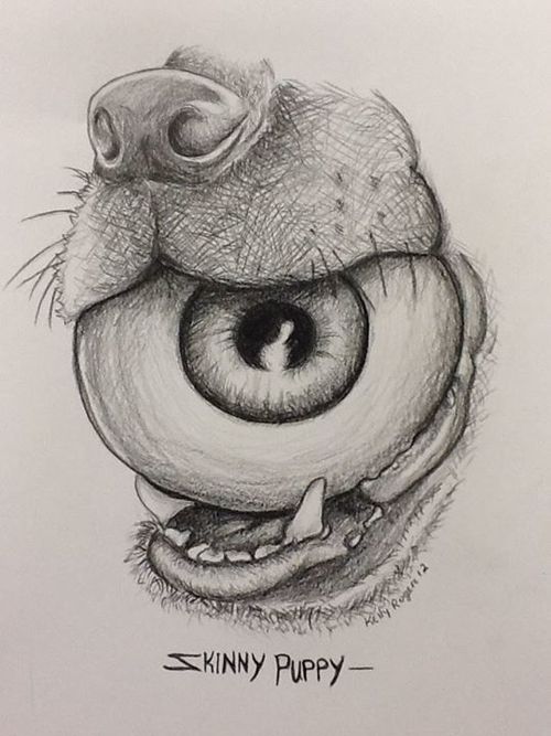500x667 Drawing. Dog With Eyeball In His Mouth On We Heart It