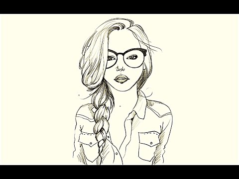 480x360 How To Draw A Girl In Glasses