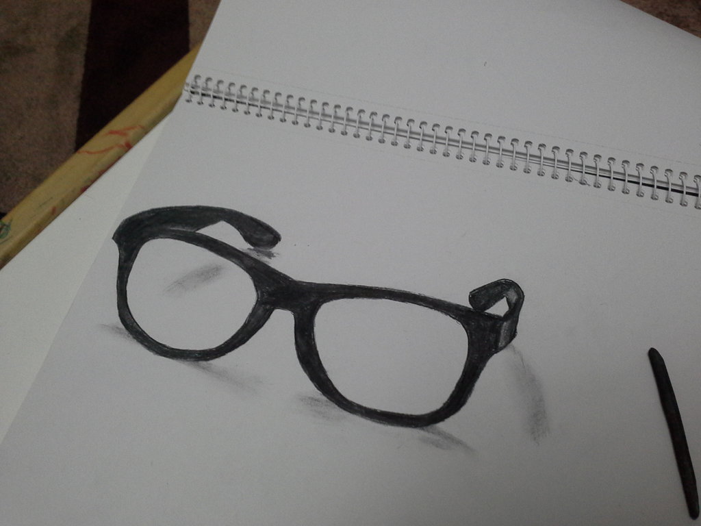 1024x768 3d Glasses Drawing By Supermaxxx