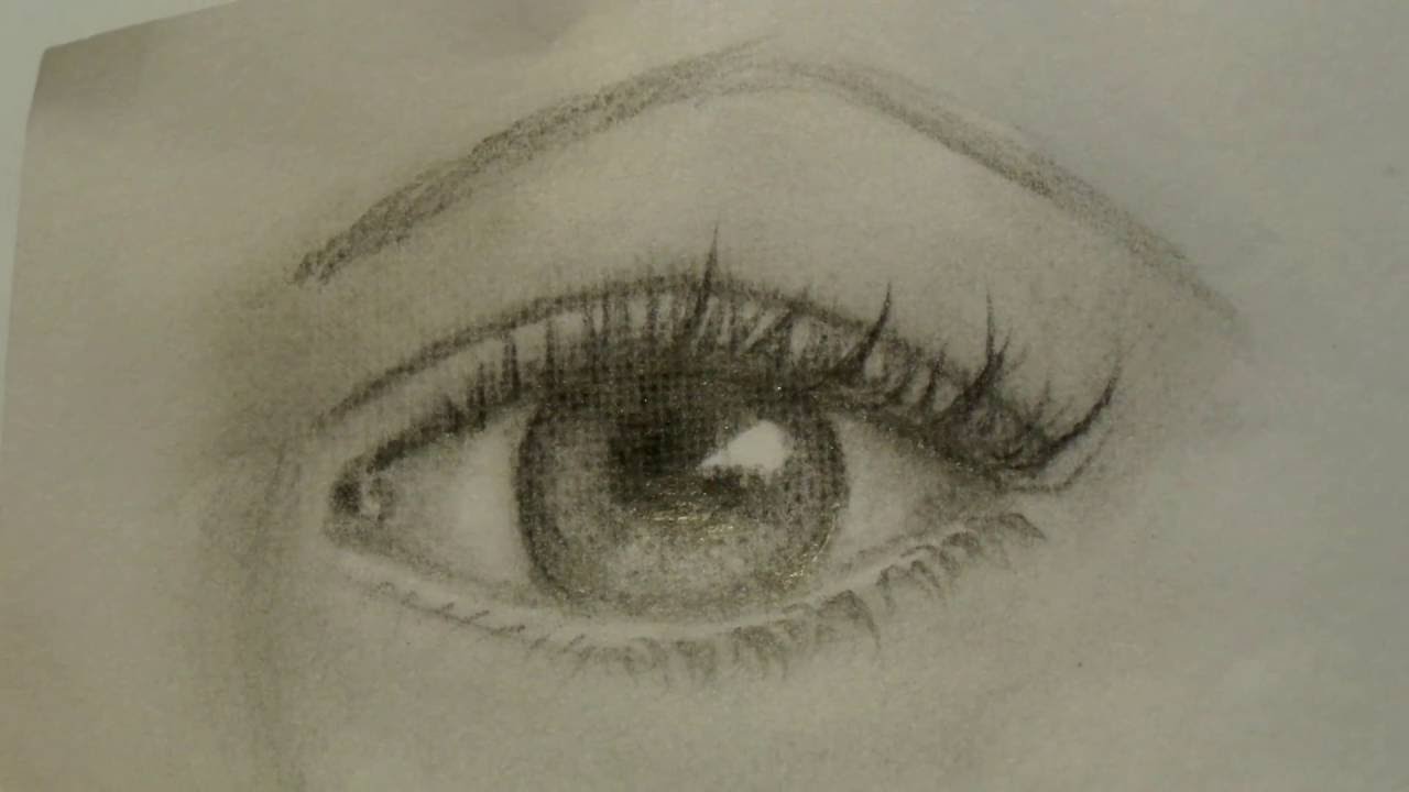 1280x720 How To Draw Eyelashes, And Shade An Eye Step By Step