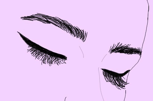 499x331 Drawn Eyelashes Tumblr