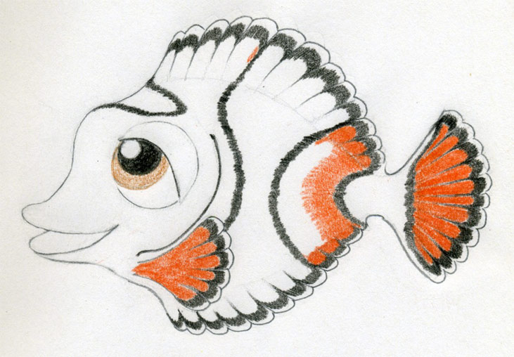 731x508 Cartoon Fish Drawing
