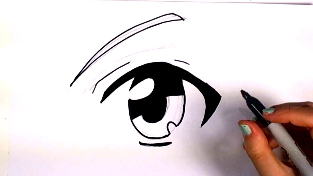 1280x720 How To Draw Cartoon Eyes Easy How To Draw An Anime Eye