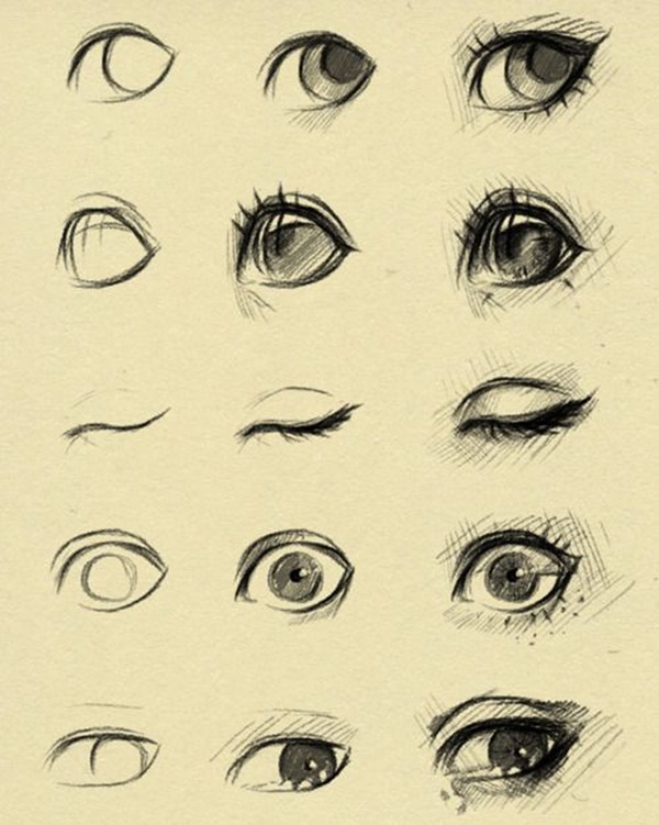 600x751 How To Draw Eye Portrait Step By Step