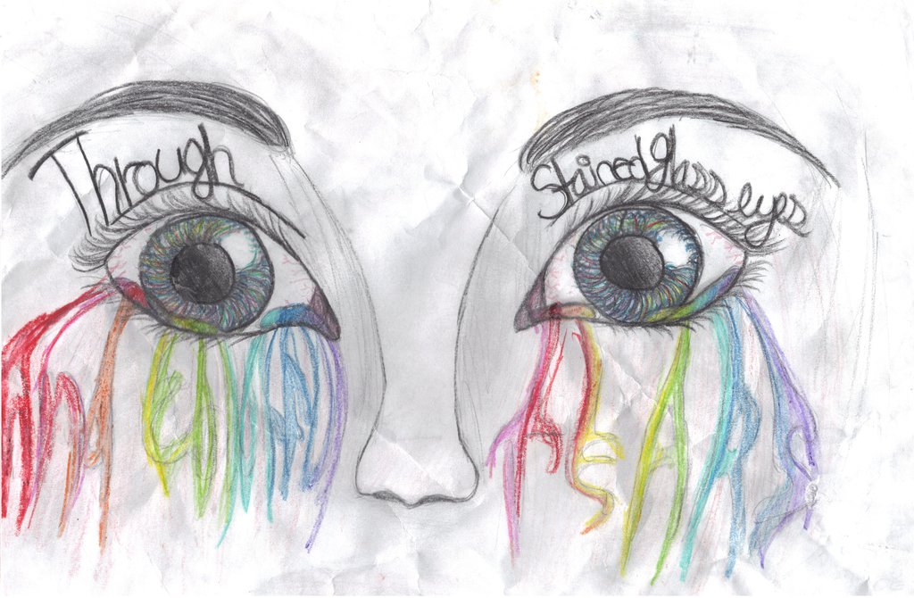 1024x670 Stained Glass Eyes And Colorful Tears By Bands Saved Me