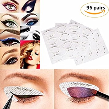 355x355 Yovvin 96 Pairs Eyeliner Stencil Stickers Smokey Shaper Eyeshadow