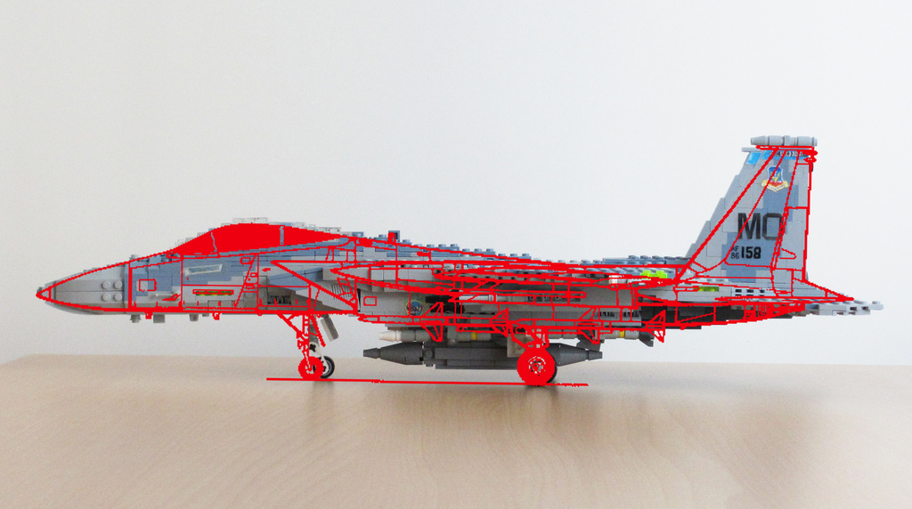 1024x572 Lego F 15 Model And Line Drawing Comparison There Seems