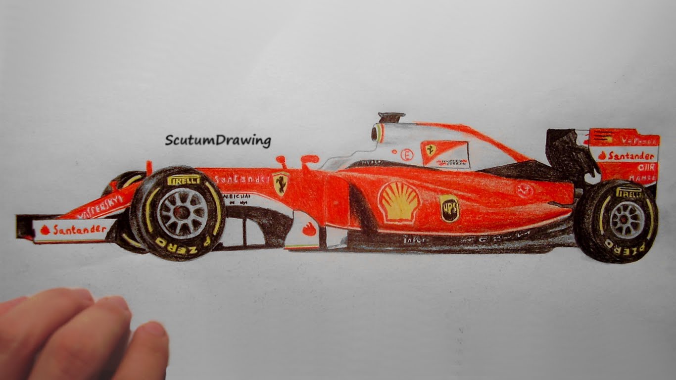 F1 Car Drawing at GetDrawings | Free download