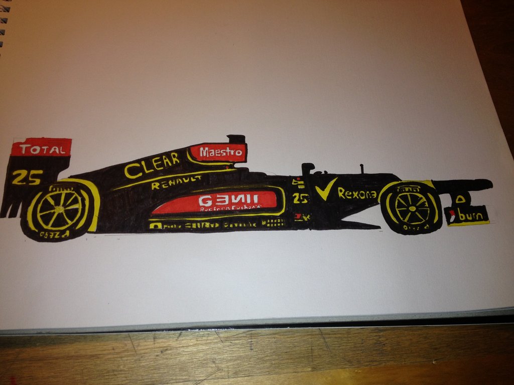 1024x768 Lotus F1 Car Drawing By Iammaestro