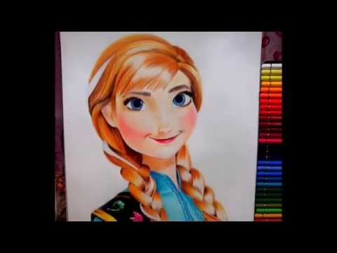 480x360 Speed Drawing Anna Disney Frozen Mona Loves Art