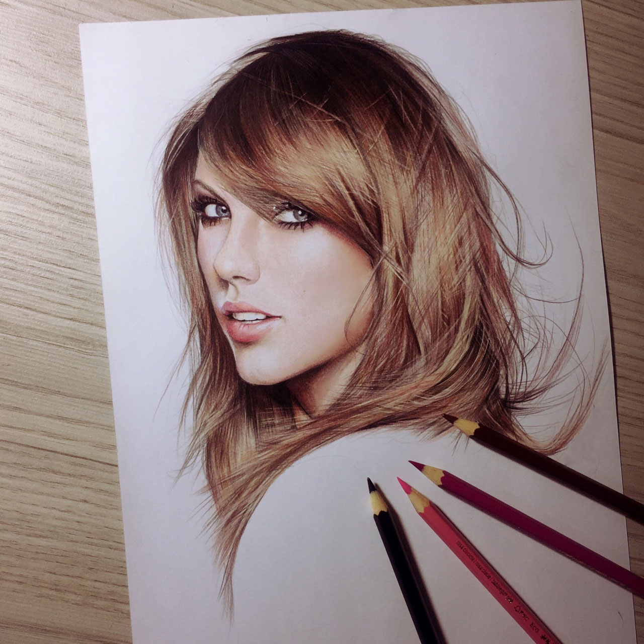 1280x1280 Taylor Swift Drawing Faber Castell (April 2018)