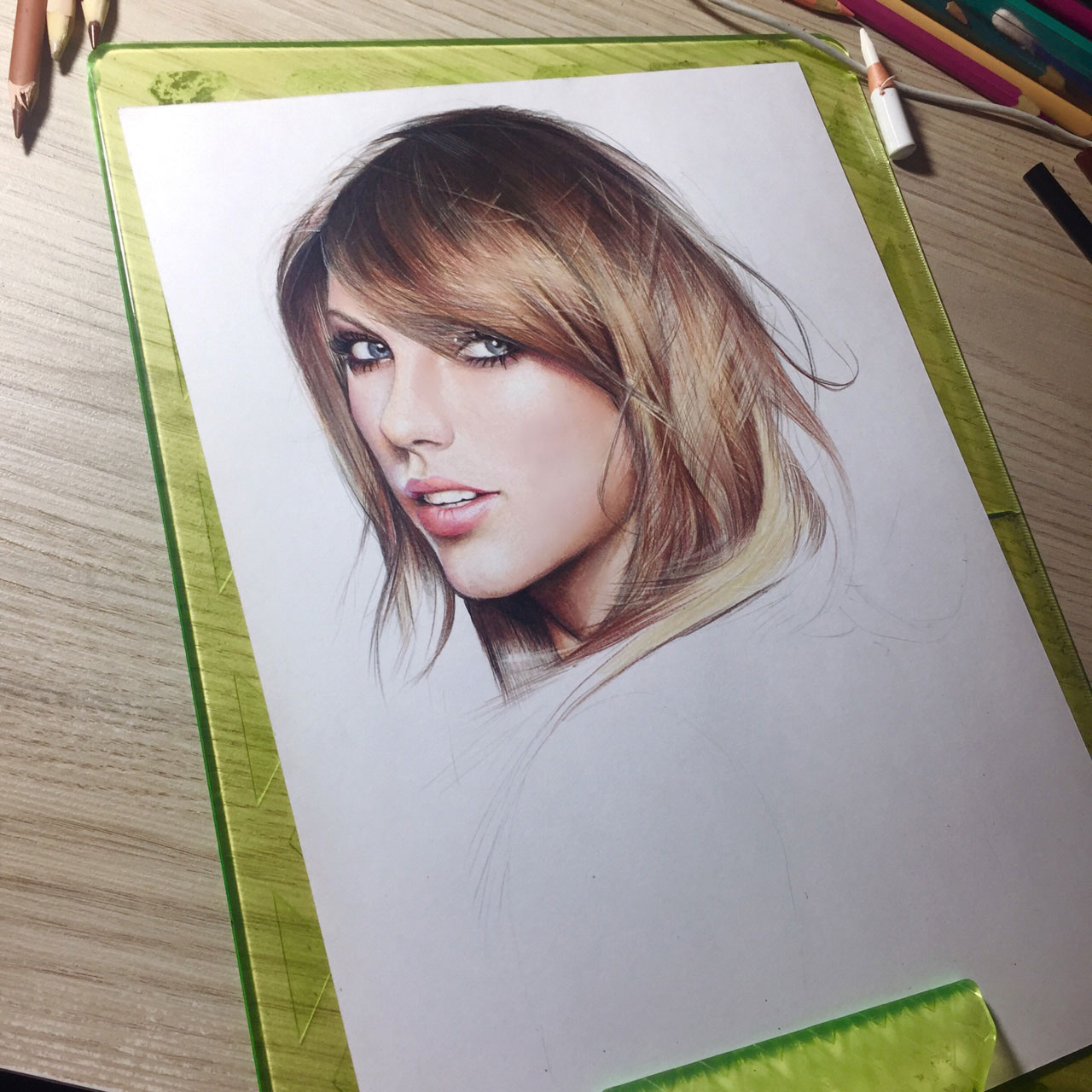 1280x1280 Taylor Swift Pencil Drawing