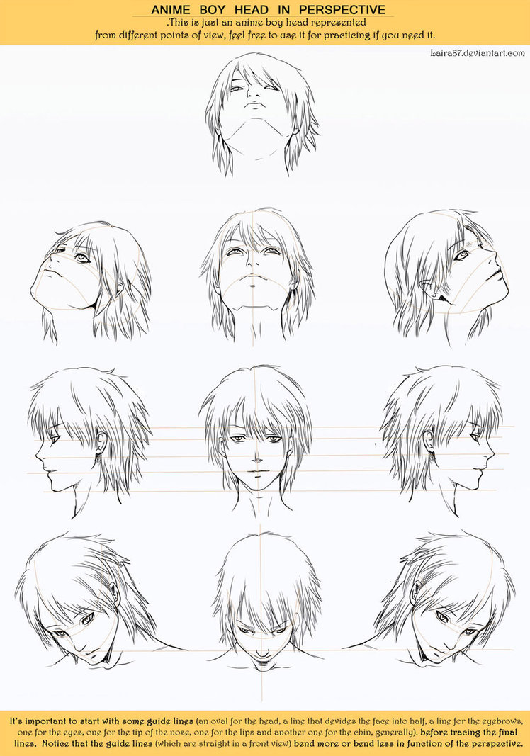 748x1067 Anime Head Angles Perspective By Lairam