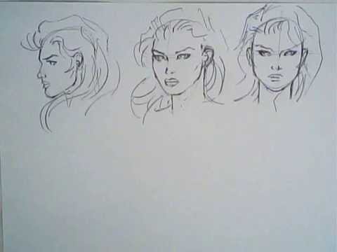 480x360 Drawing Comic Books, Ep 1 (Girl Faces, Different Angles)