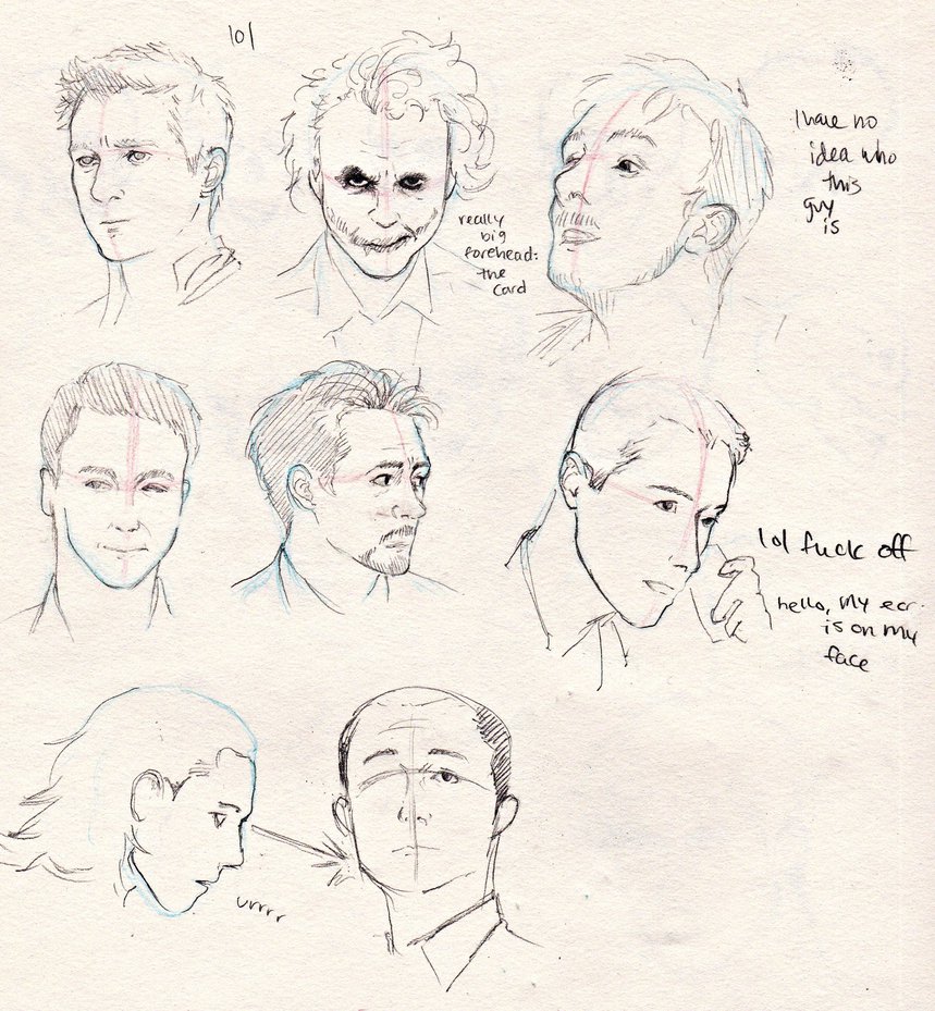 859x929 Practice Sketches Actor Face Angles By Kerlasia