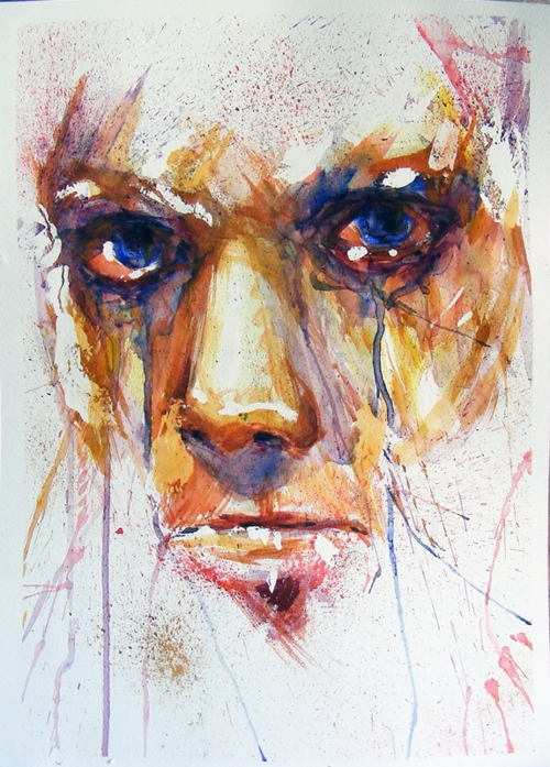 500x697 Art, Drawing, Eyes, Face, Girl