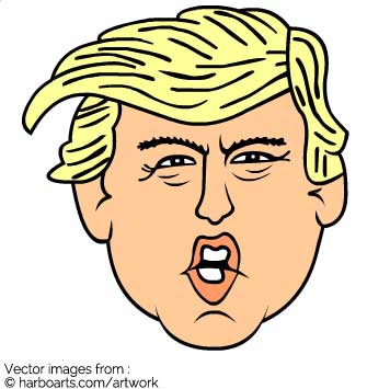 335x355 Download Donald Trump Cartoon Face
