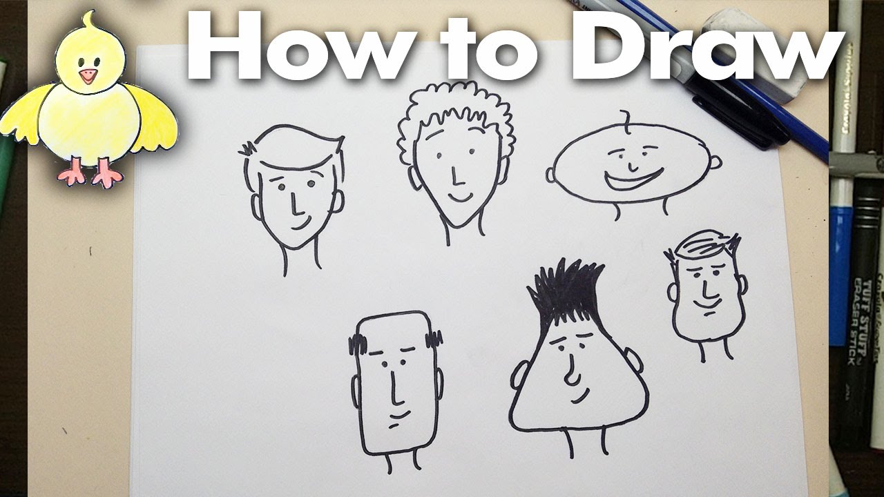 1280x720 Drawing How To Draw Easy Cartoon Faces Step By Step