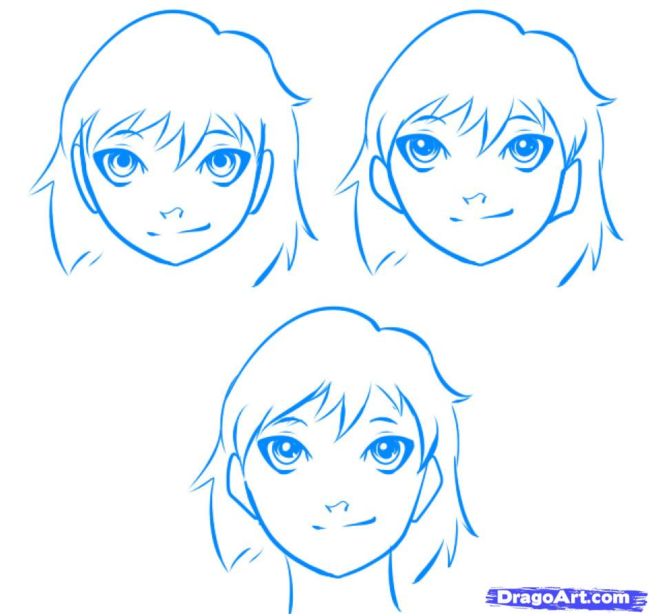 942x891 Easy To Draw Anime Faces