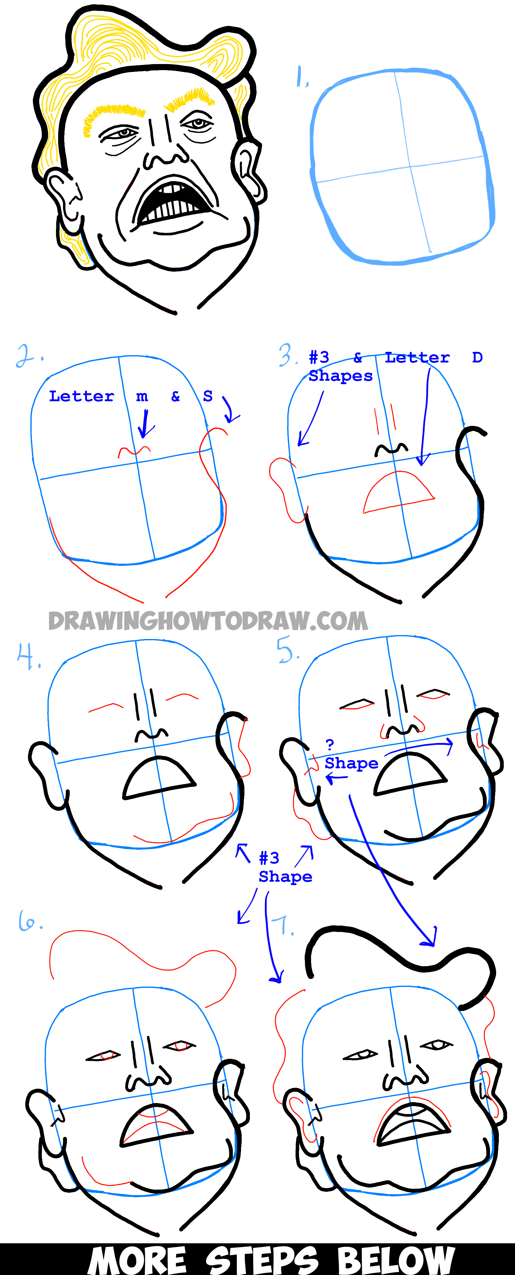 1692x4182 How To Draw Donald Trump Caricature Or Illustration