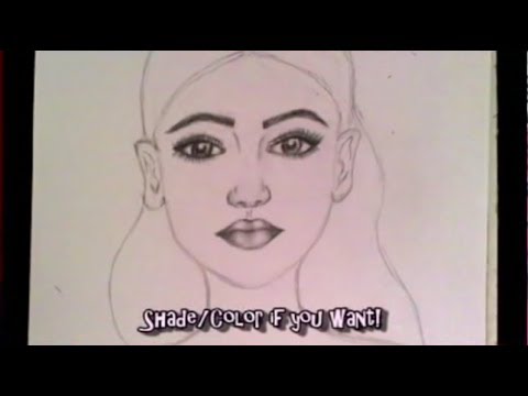 480x360 How To Draw A Female Face (For Begginers) !
