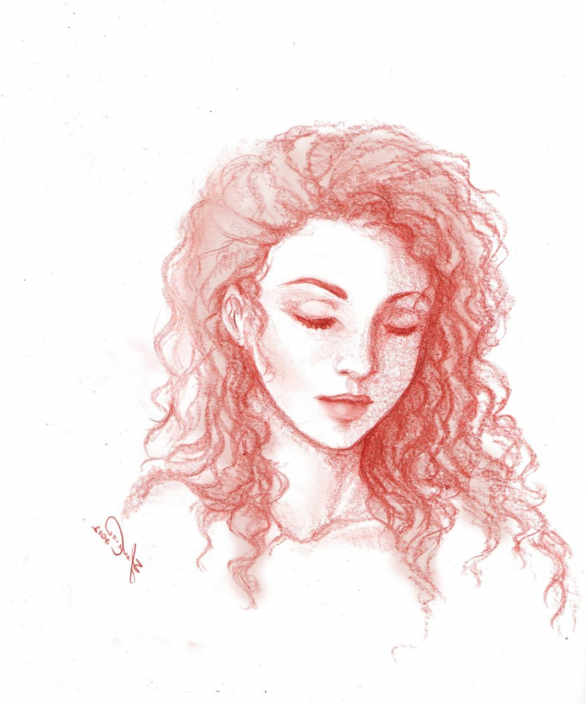 852x1024 Girl Face Drawing Tumblr