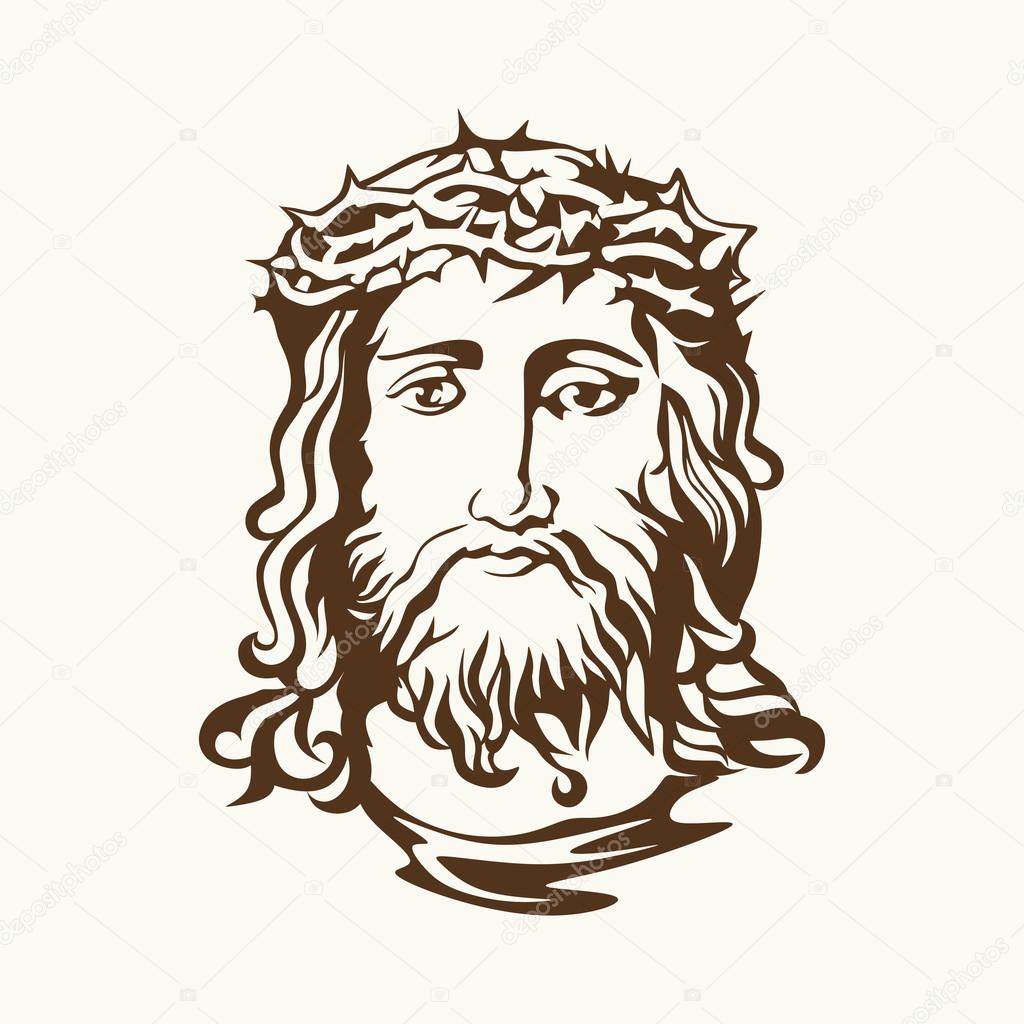 1024x1024 Face Of Jesus Christ Stock Vector Biblebox
