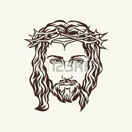 450x450 Jesus Face Of Jesus Hand Drawn Art Inspiration