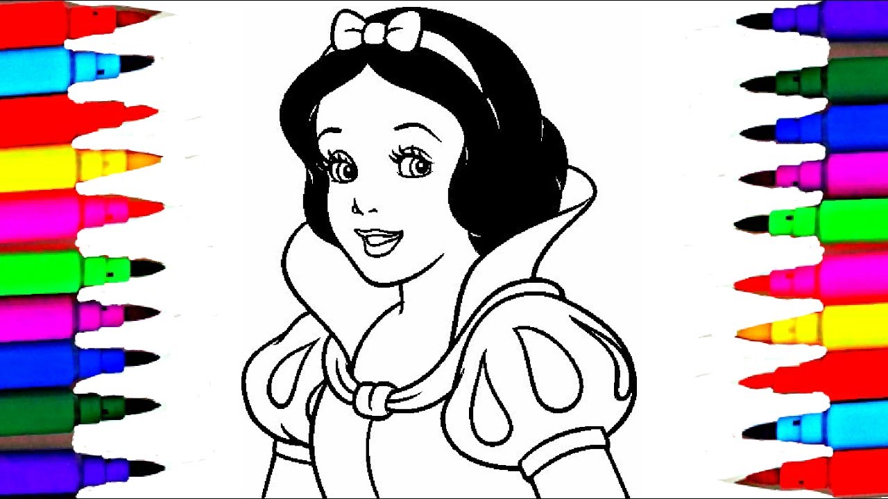 1280x720 Snow White Coloring Pages L Face Painting L Disney Princess