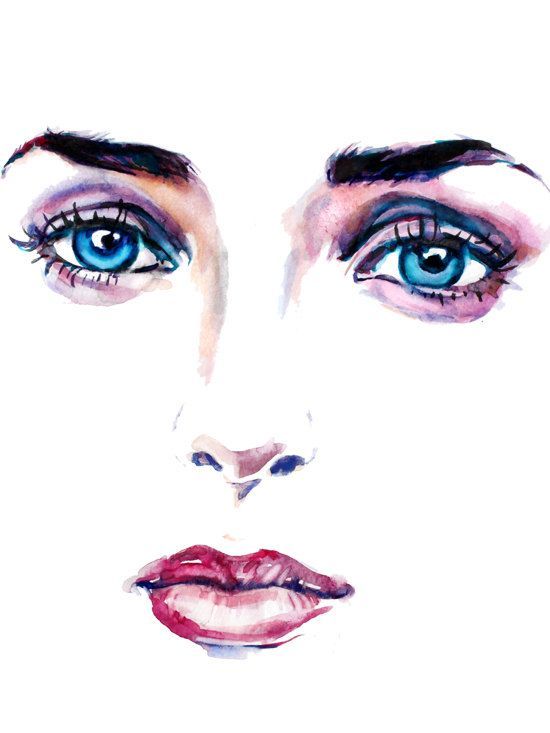 550x733 Fashon Illustration Water Color